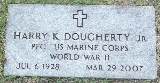 Harry K. Dougherty marker, New Camden Cemetery