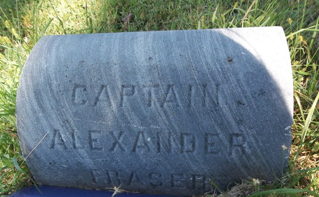 Captain Alexander Fraser marker, New Camden Cemetery