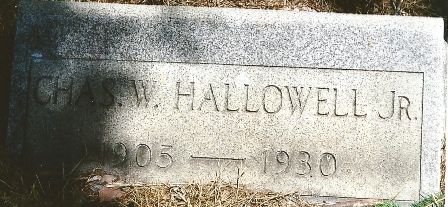 Charles W. Hallowell Jr. marker, New Camden Cemetery