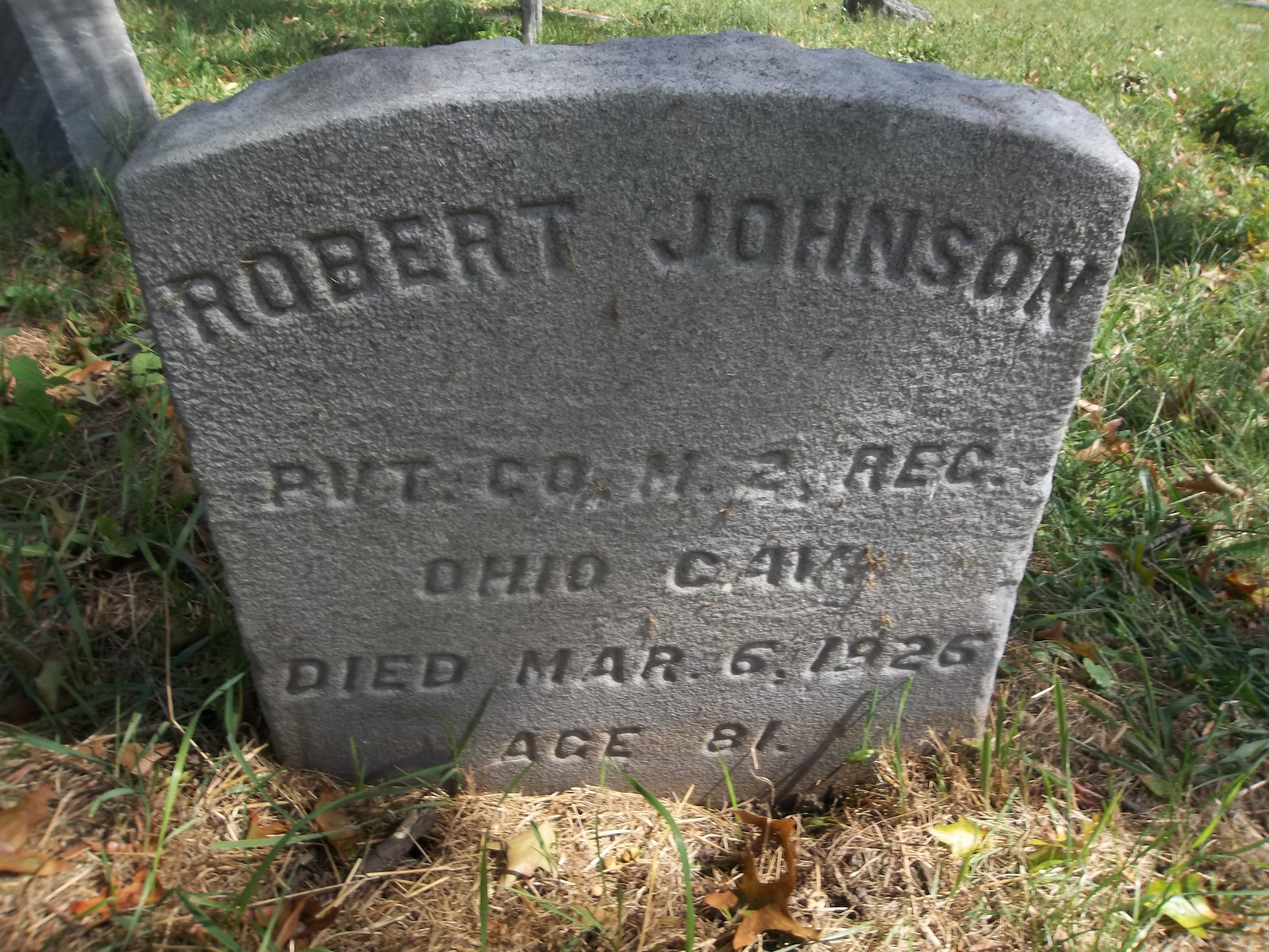 Robert Johnson marker, New Camden Cemetery