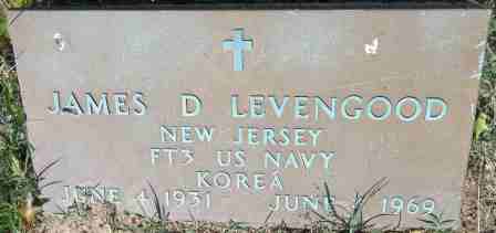 James D. Levengood marker, New Camden Cemetery