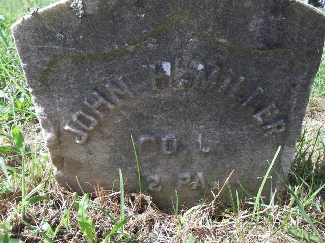 John H. Miller marker, New Camden Cemetery