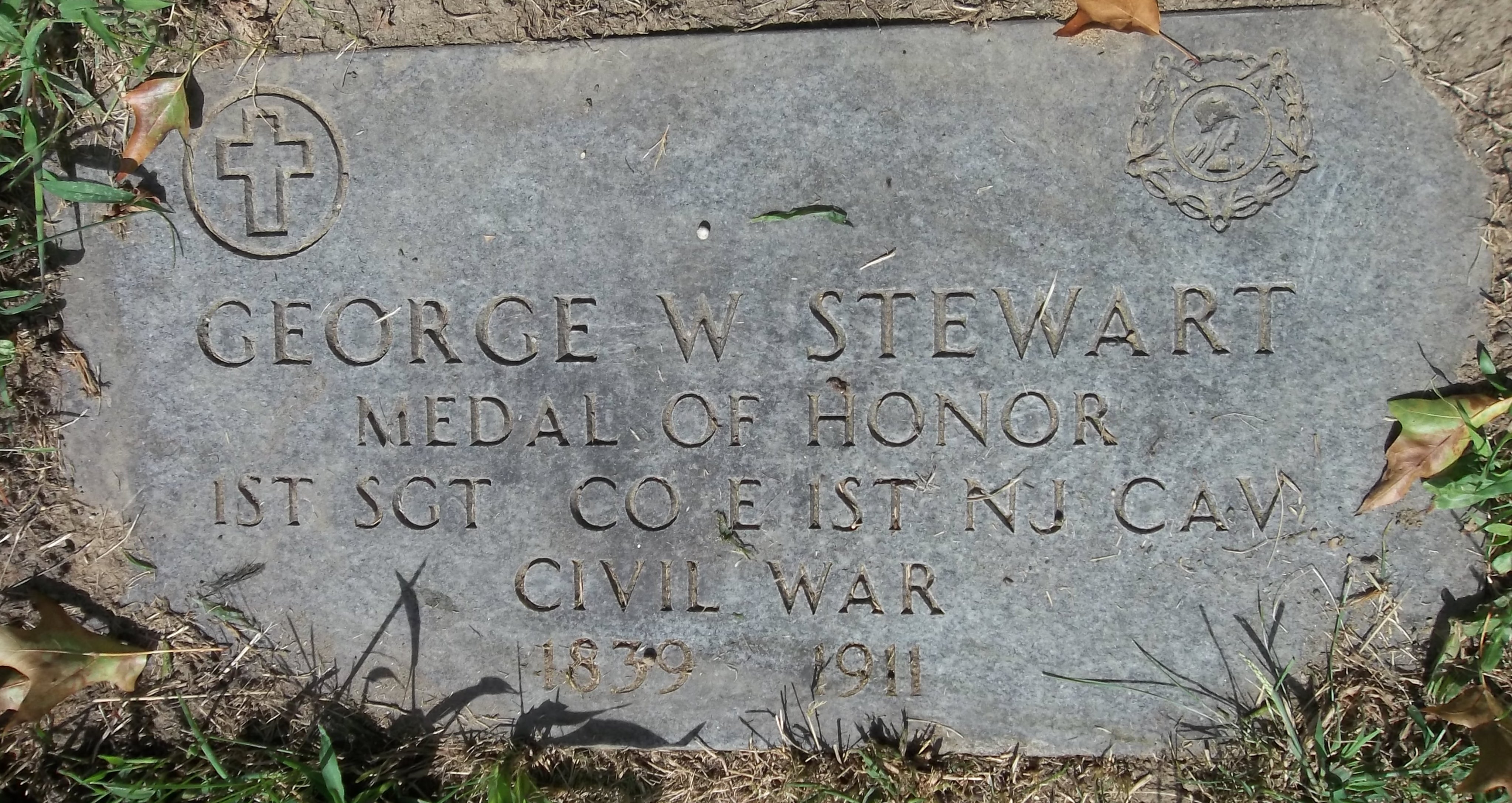 George W. Stewart marker, New Camden Cemetery