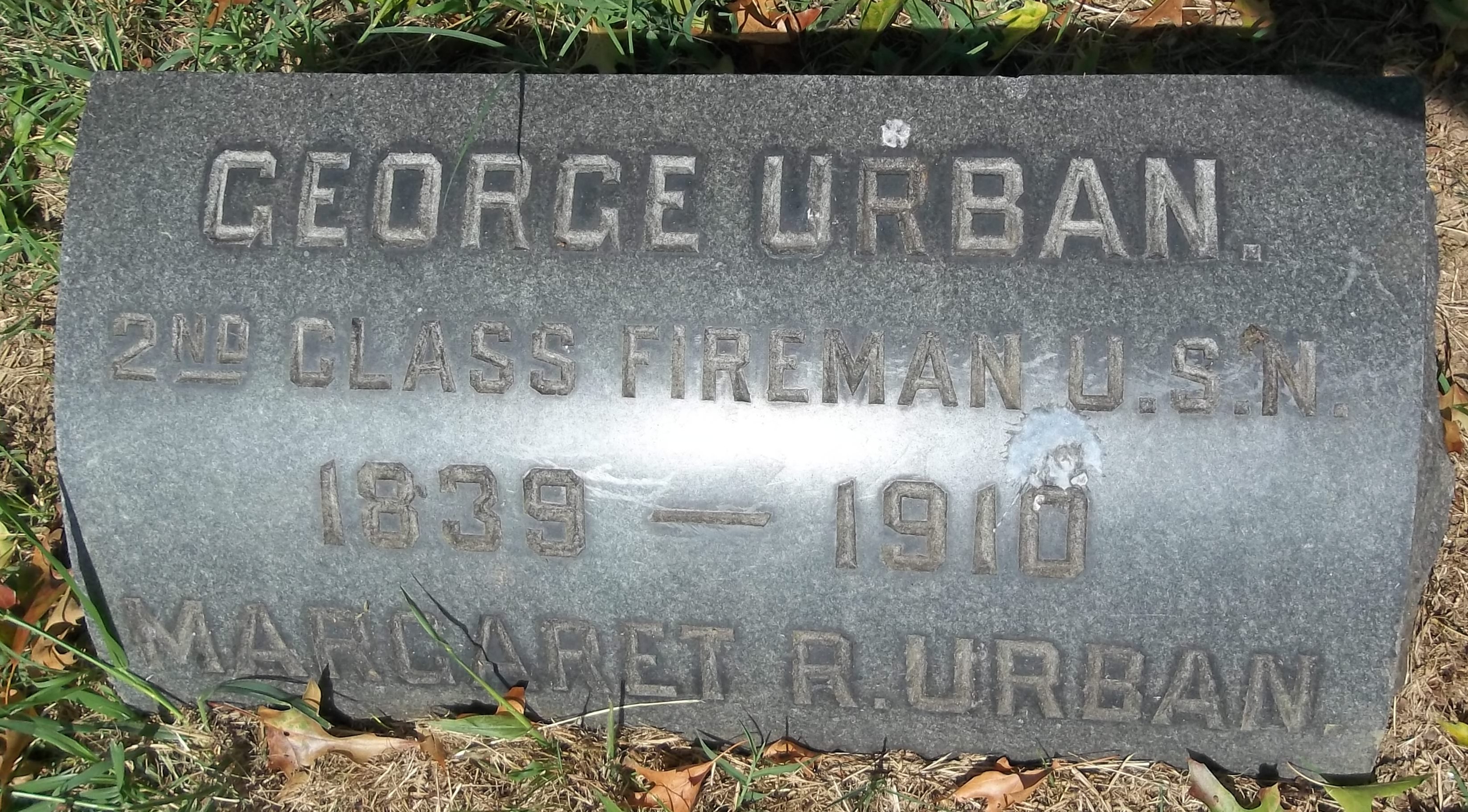 George Urban and Margaret Urban markers, New Camden Cemetery