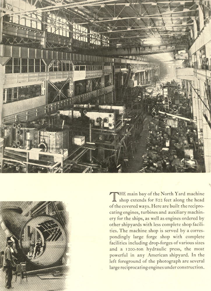 Main bay of the North Yard machine shop, New York Shipbuilding Corporation, 1921