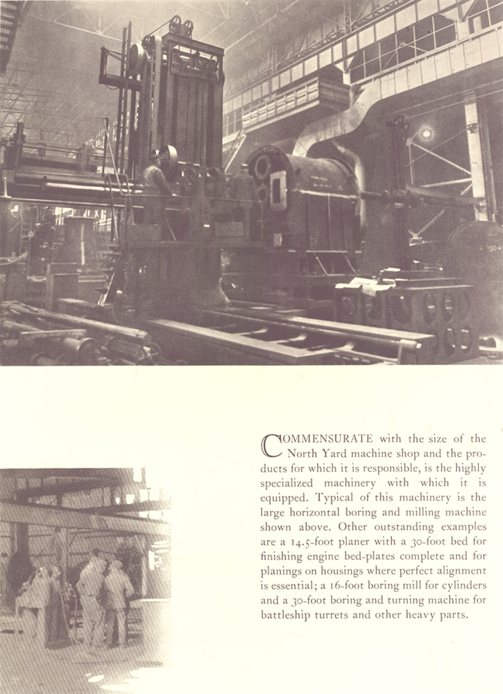 Large horizontal boring and milling machine in the North Yard machine shop, New York Shipbuilding Corporation, 1921