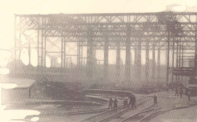 Detail view of the New York Shipbuilding Corporation waterfront, 1921