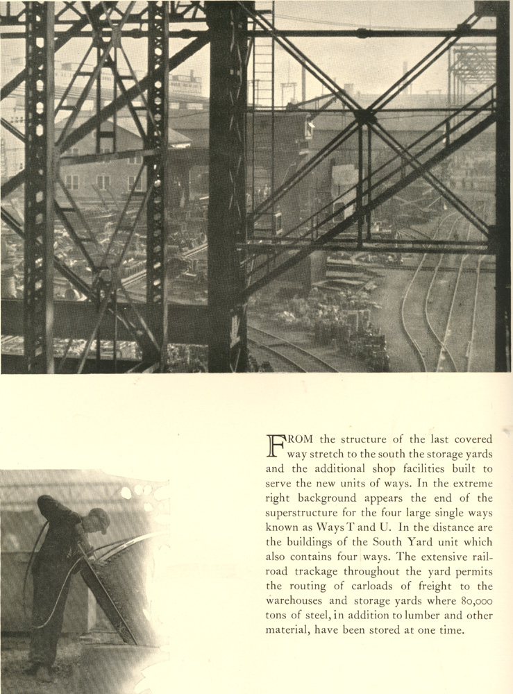 Storage yards and additional shop facilities stretching south from the covered ways, New York Shipbuilding Corporation, 1921