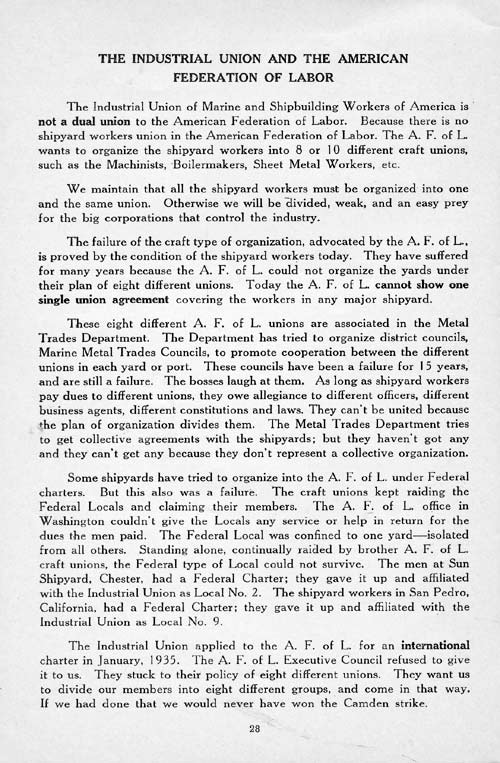 Book of Facts appendix page 28 (part 1): Treachery of the Metal Trades Department, A.F. of L.