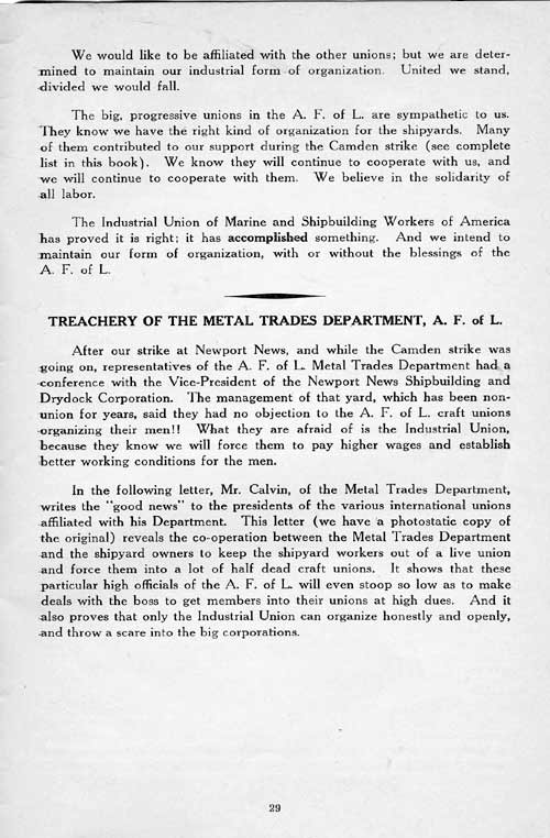 Book of Facts appendix page 28 (part 2): Treachery of the Metal Trades Department, A.F. of L.