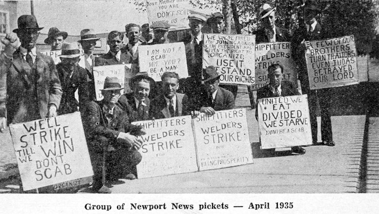 Photograph from the Industrial Union of Marine and Shipbuilding Workers of America, 1935