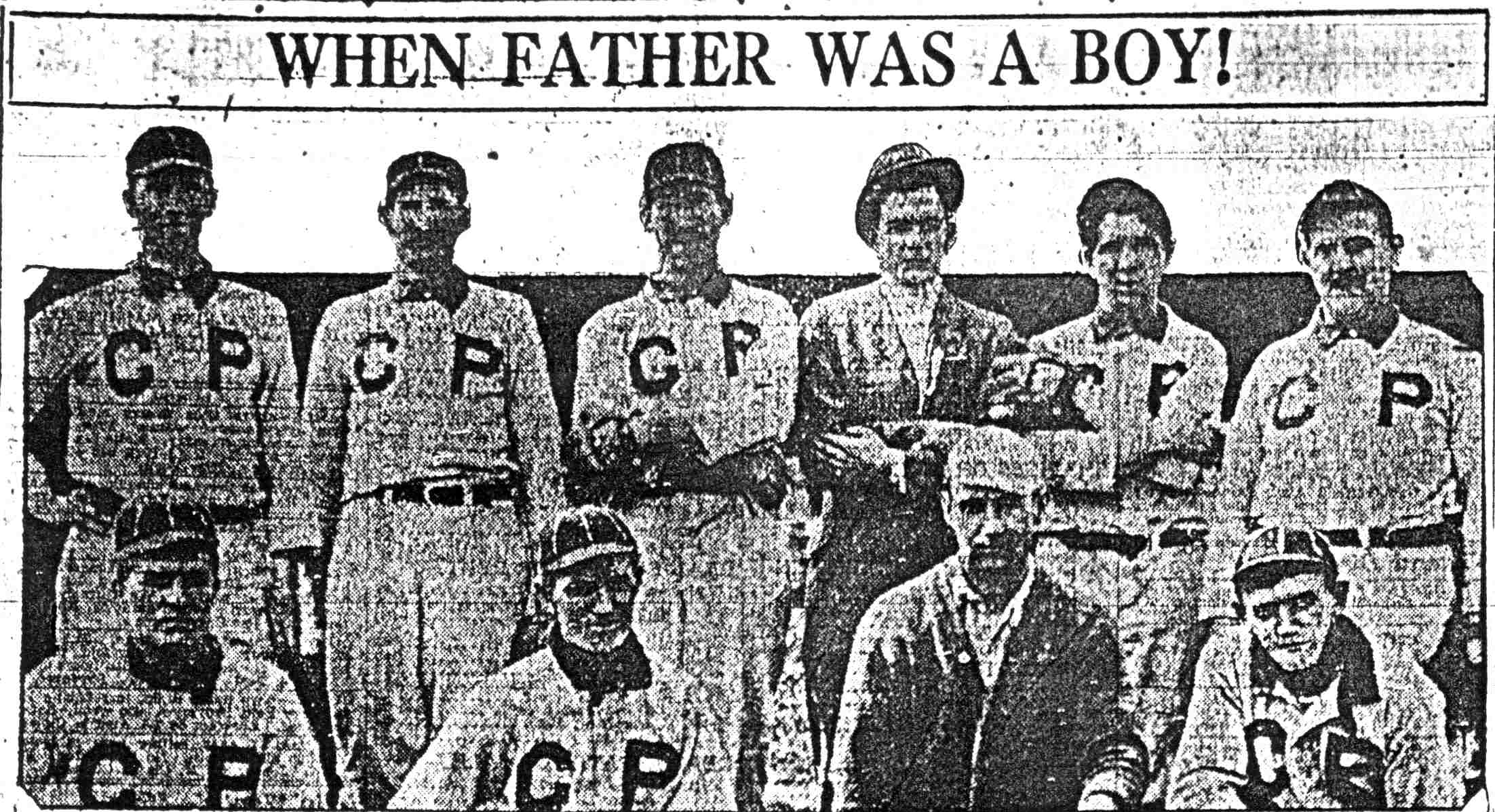The Camden Police baseball team of 1907 in C.P. uniforms