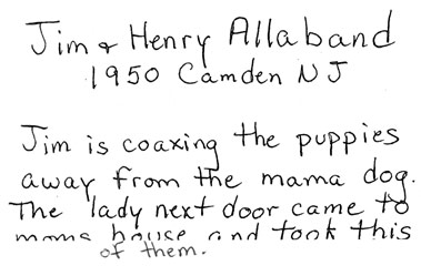 Jim and Henry Allaband, 1950, Camden NJ