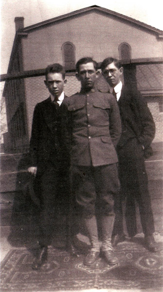 Albert, Maurice, and Paul Atger, 1917 or early 1918, at 154 North 25th Street, Camden NJ