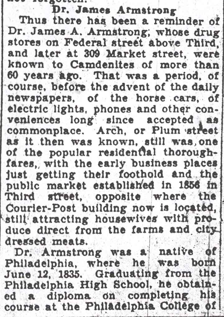 Along Memory Lane — Camden Courier-Post January 4, 1932 — page 3