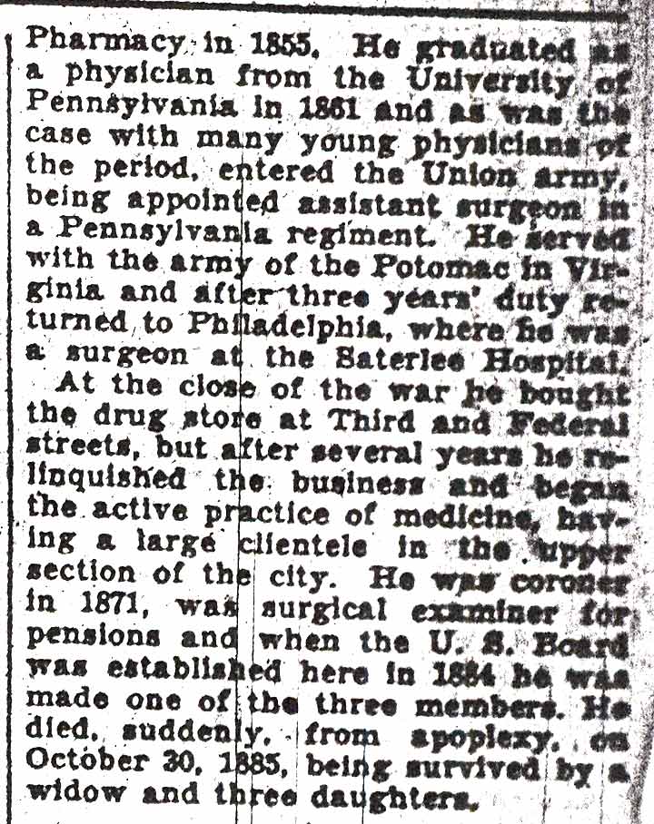 Along Memory Lane — Camden Courier-Post January 4, 1932 — page 4