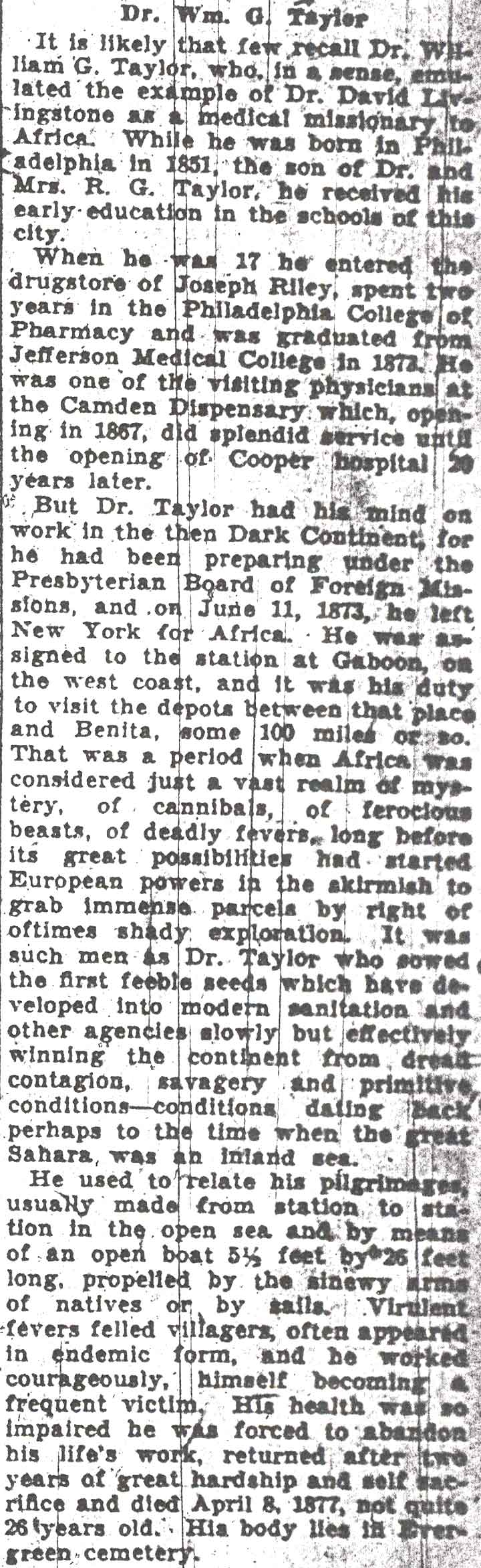 Along Memory Lane — Camden Courier-Post January 4, 1932 — page 5