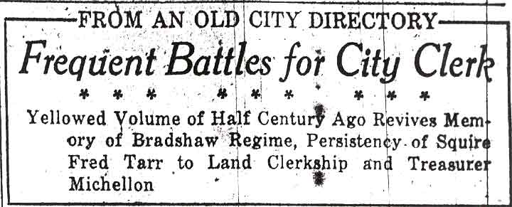 Along Memory Lane — Camden Courier-Post January 11, 1932 — page 1