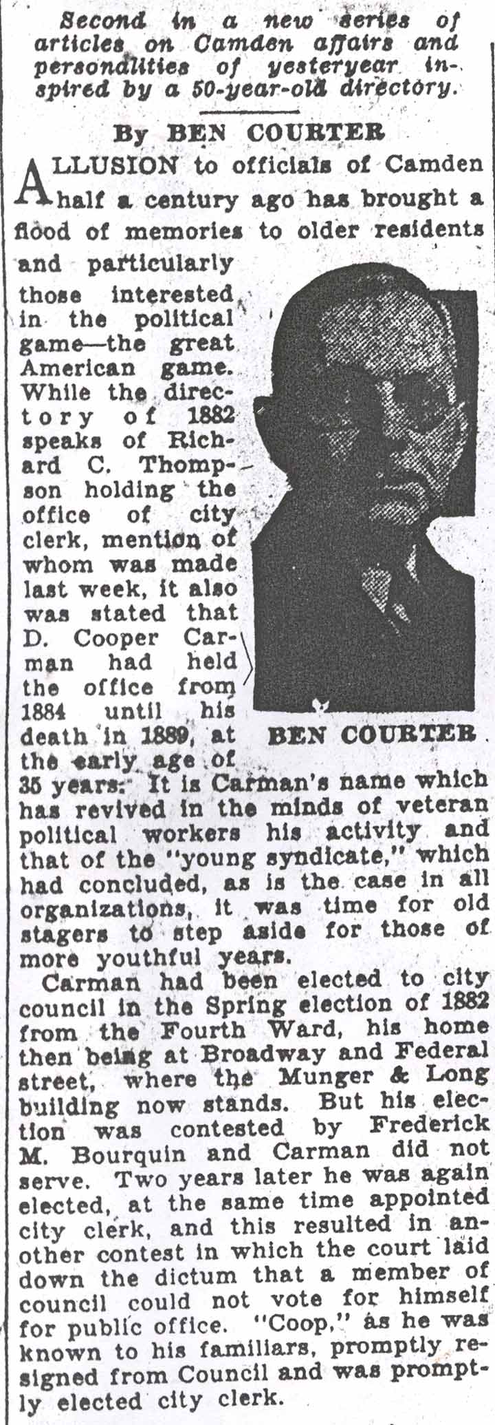 Camden Courier-Post: The Young Syndicate by Ben Courter, part 2