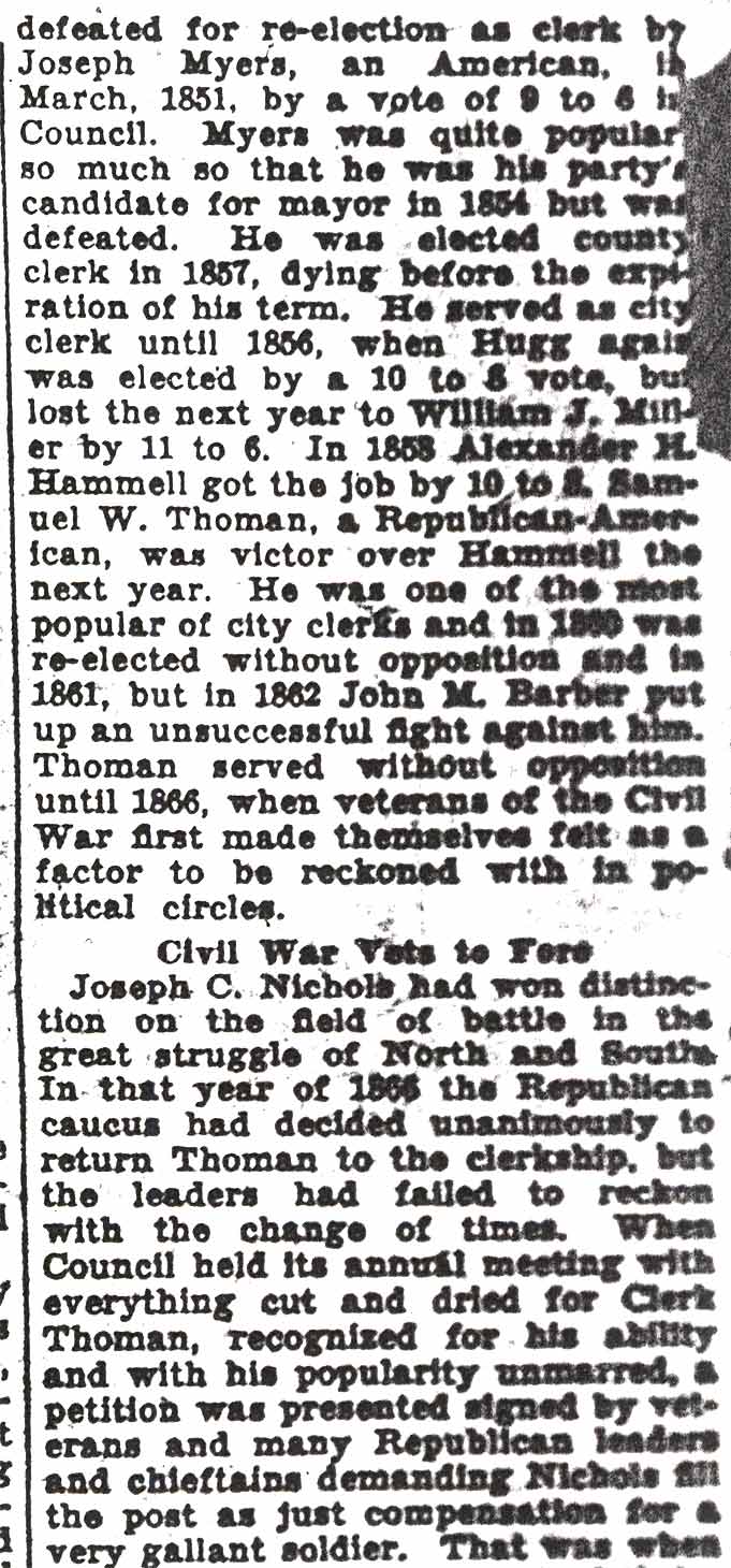 Along Memory Lane — Camden Courier-Post January 25, 1932 — page 4