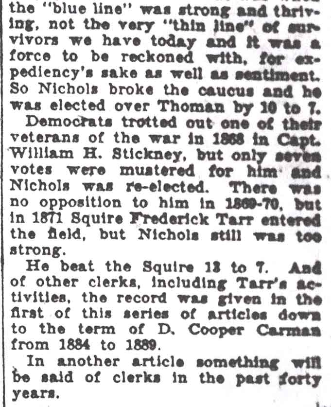 Along Memory Lane — Camden Courier-Post January 25, 1932 — page 5