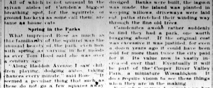 Along Memory Lane — Camden Courier-Post April 28, 1928 — page 2