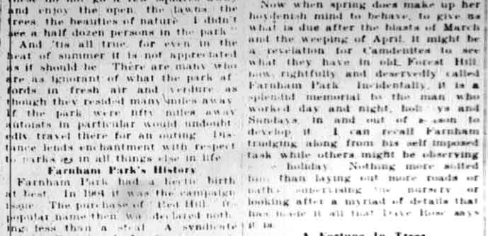 Along Memory Lane — Camden Courier-Post April 28, 1928 — page 3