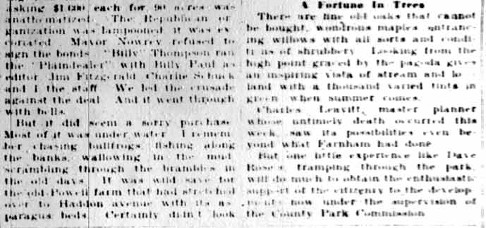 Along Memory Lane — Camden Courier-Post April 28, 1928 — page 4