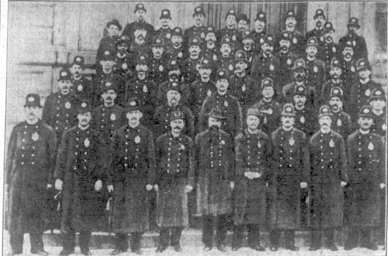 Group photo of Camden Police officers, circa 1898, as published in the Camden Courier-Post July 15, 1930