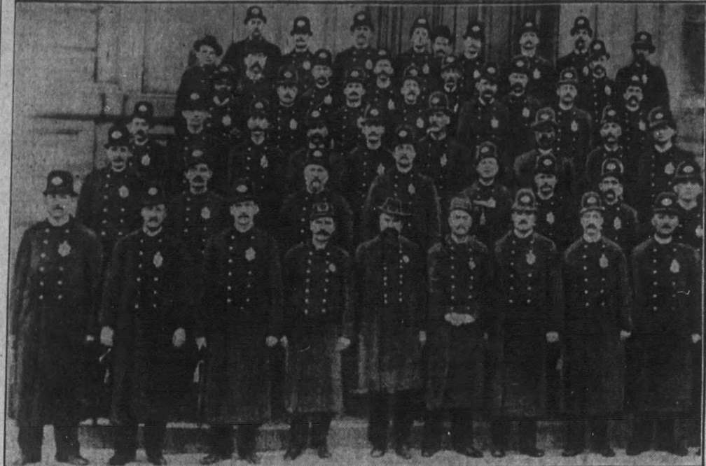 Camden's 1898 police force, from the Camden Courier-Post July 15, 1930