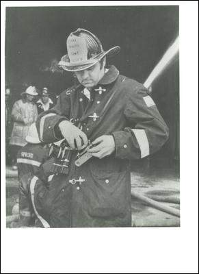 1976 — Bob Bartosz at a four-alarm fire in South Camden