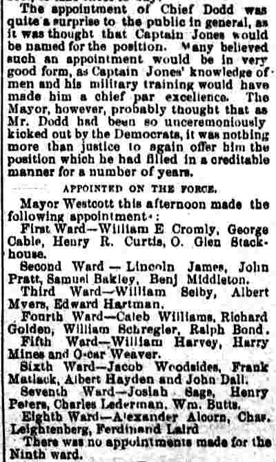 Camden Daily Telegram, March 30, 1894 — He Announces the Names (part 2)
