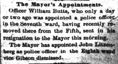 Camden Post, April 29, 1887 — The Mayor's Appointments