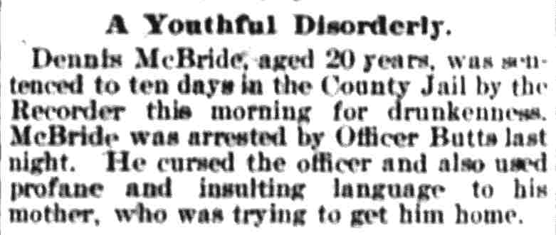 Camden Daily Telegram, December 20, 1897 — Dennis McBride, William Butts, Benjamin Braker