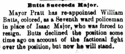 Camden Daily Courier, July 16, 1887 — Butts Succeeds Major