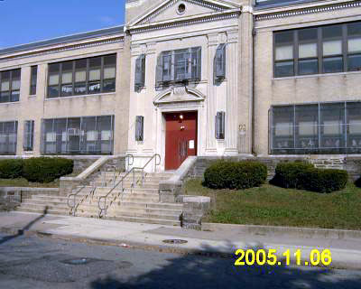 Harry C. Sharp School entrance, November 6, 2005