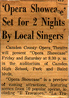 Opera Showcase Set for 2 Nights By Local Singers – Camden Courier-Post, May 24, 1959