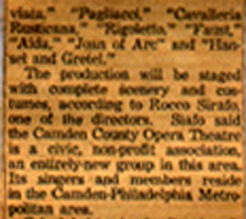 Opera Showcase Set for 2 Nights By Local Singers – Camden Courier-Post, May 24, 1959
