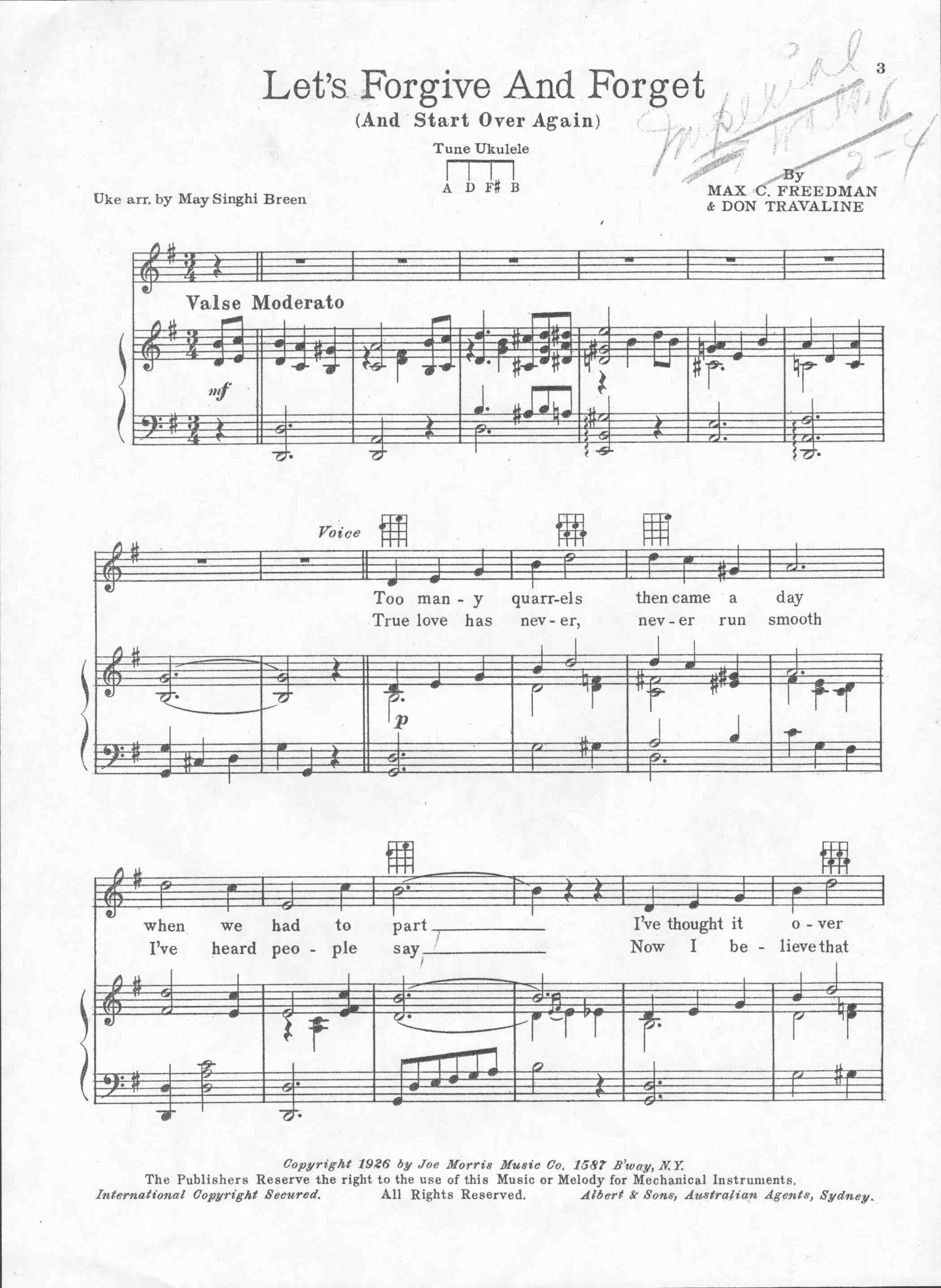 Let's Forgive and Forget sheet music, page 2