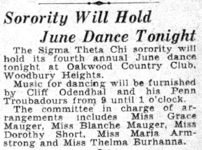 Camden Courier-Post, June 3, 1932 — Sorority dance announcement
