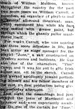 Camden Courier article, The Last Call Proved Fatal, February 23, 1909, part 2