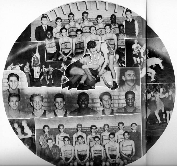 Camden High School 1942-1943 basketball team yearbook page