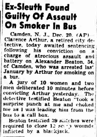 The Daily Journal (Vineland, NJ), December 22, 1946 — Alexander Beaton and Clarence Arthur
