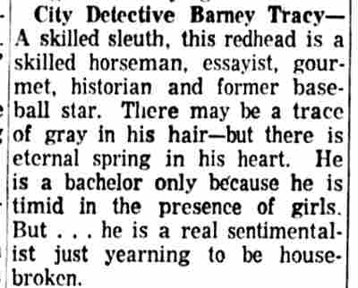 Camden Courier-Post, January 6, 1960 — City Detective Barney Tracy