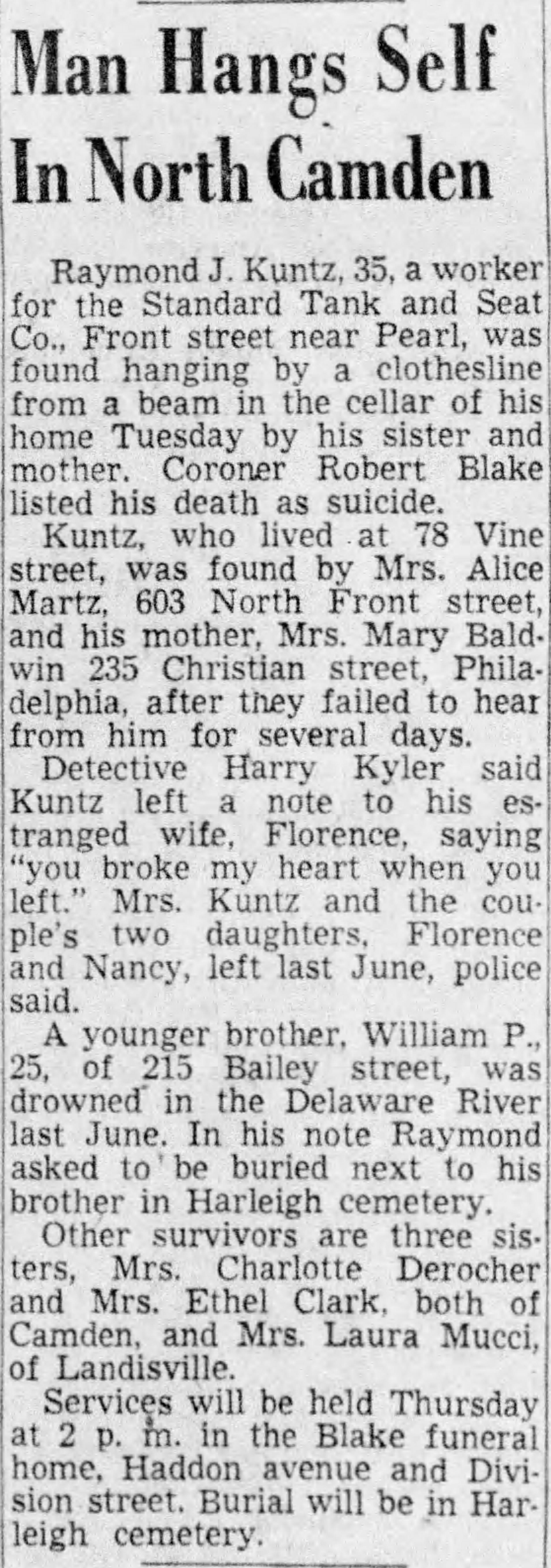 Camden Courier-Post September 5, 1951