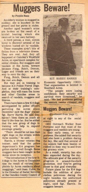 Harry Harris at Westfield Acres, 1970s