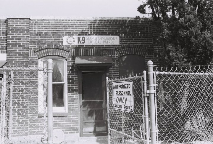Entrance to the K-9 Office at the old sewer plant on Farragut Avenue