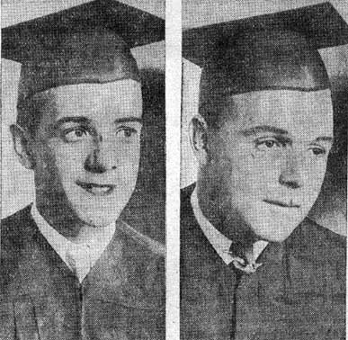 Honor graduates Joseph G. Widua and Edward J. Lynch — Camden Catholic High, 1933