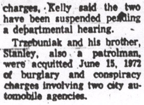 Camden Courier-Post, November 11, 1973 — 2 City Cops Are Charged With Larceny (column 3)