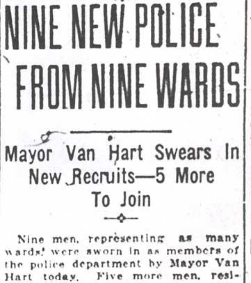 Nine New Police From Nine Wards — Camden Daily Courier, July 6, 1922